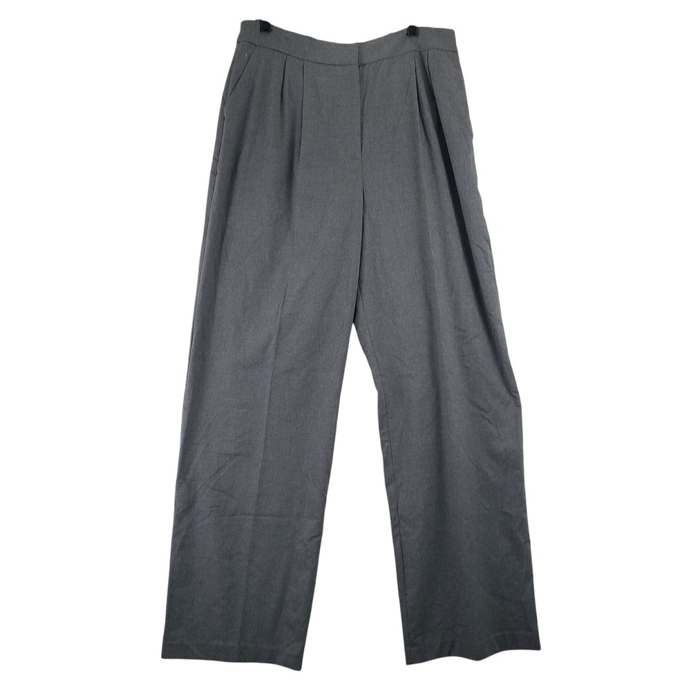 Express Editor Dress Pants Women 12L Gray Professional Career Straight Leg